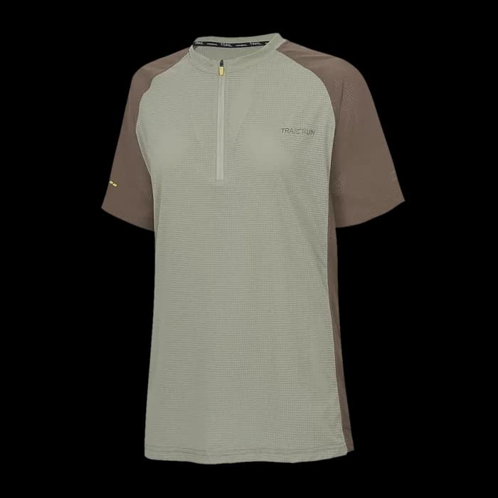 T-shirt de running Energetics kaki et brun